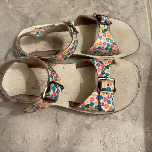 Salt Water Sandals Hoy Shoe Original Multi Flower Sz 10 Baby Sun San Surfer - Picture 4 of 9